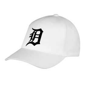 Бейсболка с принтом DETROIT TIGERS в Рязани, 100% хлопок | классический козырек, металлическая застежка-регулятор размера | eminm | slim shady | еминем | реп | репчик | рэп