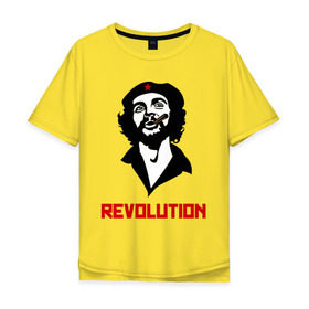 Мужская футболка хлопок Oversize с принтом Che Guevara Revolution в Рязани, 100% хлопок | свободный крой, круглый ворот, “спинка” длиннее передней части | че гевара