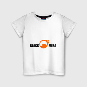 Детская футболка хлопок с принтом Black mesa Main logo в Рязани, 100% хлопок | круглый вырез горловины, полуприлегающий силуэт, длина до линии бедер | black mesa | игры | компьютерные игры