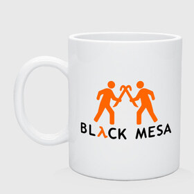 Кружка с принтом Black mesa Orange men в Рязани, керамика | объем — 330 мл, диаметр — 80 мм. Принт наносится на бока кружки, можно сделать два разных изображения | Тематика изображения на принте: black mesa | игры | компьютерные игры