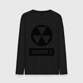 Мужской лонгслив хлопок с принтом Fallout Black logo в Рязани, 100% хлопок |  | Тематика изображения на принте: 