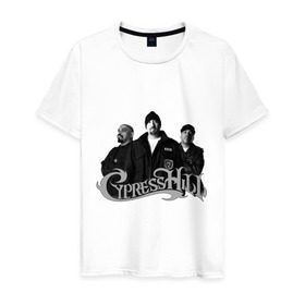 Мужская футболка хлопок с принтом Cypress Hill 2 в Рязани, 100% хлопок | прямой крой, круглый вырез горловины, длина до линии бедер, слегка спущенное плечо. | cypress | cypress hill | old scool | rap | реп | сайпрес нилл