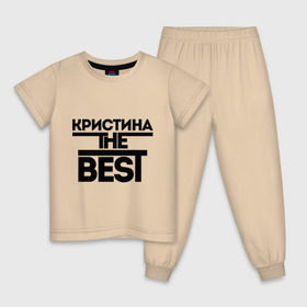 Детская пижама хлопок с принтом Кристина the best в Рязани, 100% хлопок |  брюки и футболка прямого кроя, без карманов, на брюках мягкая резинка на поясе и по низу штанин
 | Тематика изображения на принте: женское имя | имена | лучшая