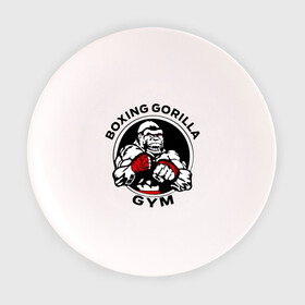 Тарелка с принтом Boxing gorilla gym в Рязани, фарфор | диаметр - 210 мм
диаметр для нанесения принта - 120 мм | боец | бокс | боксер | горила | горилла | кулаки | обезьяна | спорт | спортсменам