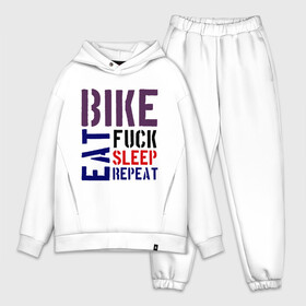 Мужской костюм хлопок OVERSIZE с принтом Bike eat sleep repeat в Рязани,  |  | bicycle | bike | bike eat sleep repeat | eat | repeat | sleep | велик | велосипед | велосипедист