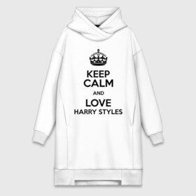 Платье-худи хлопок с принтом Keep calm and love Harry Styles в Рязани,  |  | 1d | harry styles | keep calm | music | one direction | гарри стайлс