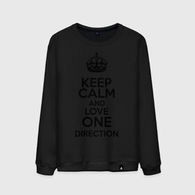 Мужской свитшот хлопок с принтом Keep calm and love One Direction в Рязани, 100% хлопок |  | Тематика изображения на принте: 1d | keep calm | love one direction | music | one direction