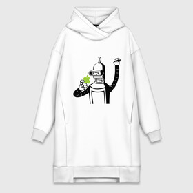 Платье-худи хлопок с принтом Бендер и яблоко в Рязани,  |  | bender | futurama fans | futurama t shirt | newtop | robot | toplanding | uturama | бендер | бендер и яблоко | выше нос | мультики | мультфильмы | робот | фрукт | футурама