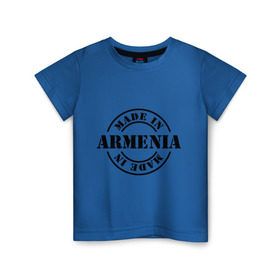 Детская футболка хлопок с принтом Made in Armenia (сделано в Армении) в Рязани, 100% хлопок | круглый вырез горловины, полуприлегающий силуэт, длина до линии бедер | Тематика изображения на принте: made in armenia | армения | сделано в армении | туристические
