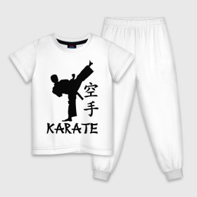 Детская пижама хлопок с принтом Karate (Карате) в Рязани, 100% хлопок |  брюки и футболка прямого кроя, без карманов, на брюках мягкая резинка на поясе и по низу штанин
 | karate | единоборства | карате | спорт