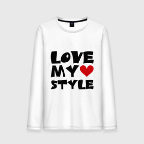 Мужской лонгслив хлопок с принтом Love my style в Рязани, 100% хлопок |  | 