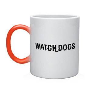 Кружка хамелеон с принтом Watch Dogs в Рязани, керамика | меняет цвет при нагревании, емкость 330 мл | Тематика изображения на принте: watch dogs