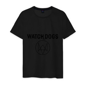 Мужская футболка хлопок с принтом Watch Dogs в Рязани, 100% хлопок | прямой крой, круглый вырез горловины, длина до линии бедер, слегка спущенное плечо. | watch dogs