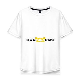 Мужская футболка хлопок Oversize с принтом Brazzers в Рязани, 100% хлопок | свободный крой, круглый ворот, “спинка” длиннее передней части | brazzers