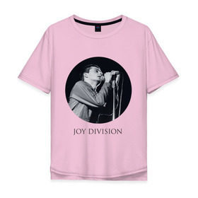 Мужская футболка хлопок Oversize с принтом Joy division круг в Рязани, 100% хлопок | свободный крой, круглый ворот, “спинка” длиннее передней части | joy division