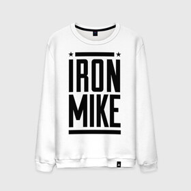 Мужской свитшот хлопок с принтом Iron Mike в Рязани, 100% хлопок |  | iron | mike | бокс | железный | замбидис | майк | чемпион