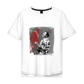 Мужская футболка хлопок Oversize с принтом Фредди в Рязани, 100% хлопок | свободный крой, круглый ворот, “спинка” длиннее передней части | queen | меломанам | музыка | рок | фрэдди меркьюри