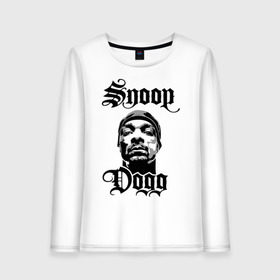 Женский лонгслив хлопок с принтом Snoop Dogg в Рязани, 100% хлопок |  | rap | snoop dogg | музыка | рэп | снуп дог