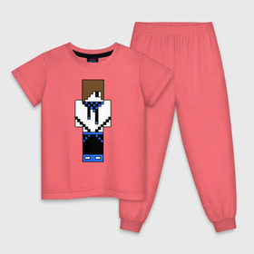 Детская пижама хлопок с принтом Лололошка майнкрафт в Рязани, 100% хлопок |  брюки и футболка прямого кроя, без карманов, на брюках мягкая резинка на поясе и по низу штанин
 | лололошка