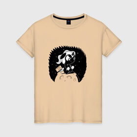 Женская футболка хлопок с принтом Luna (Time out) в Рязани, 100% хлопок | прямой крой, круглый вырез горловины, длина до линии бедер, слегка спущенное плечо | mlp | out | pony | time | время | вышло | луна | пони