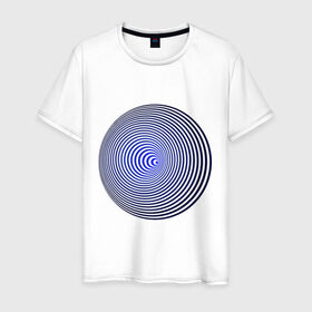 Мужская футболка хлопок с принтом Вмятина в Рязани, 100% хлопок | прямой крой, круглый вырез горловины, длина до линии бедер, слегка спущенное плечо. | вмятина | восприятие | иллюзии | мозг | обман зрения | оптическая | цвет