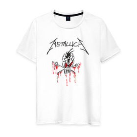 Мужская футболка хлопок с принтом Metallica - Scary Guy в Рязани, 100% хлопок | прямой крой, круглый вырез горловины, длина до линии бедер, слегка спущенное плечо. | металлика
