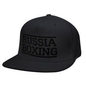 Кепка снепбек с прямым козырьком с принтом Russia boxing в Рязани, хлопок 100% |  | Тематика изображения на принте: boxing | russia boxing | бокс | россия | спорт