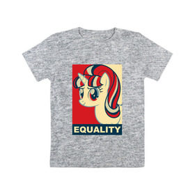 Детская футболка хлопок с принтом Starlight Glimmer: Equality в Рязани, 100% хлопок | круглый вырез горловины, полуприлегающий силуэт, длина до линии бедер | 5 season | 5 сезон | mlp | stirlight | равноправие | старлайт