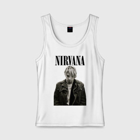 Женская майка хлопок с принтом nirvana t-shirt в Рязани, 95% хлопок, 5% эластан |  | kurt cobain | nirvana | гранж | курт кобейн | нирвана