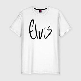 Мужская футболка премиум с принтом Elvis Aaron Presley в Рязани, 92% хлопок, 8% лайкра | приталенный силуэт, круглый вырез ворота, длина до линии бедра, короткий рукав | elvis aaron presley элвис пресли