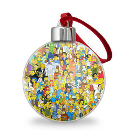 Ёлочный шар с принтом Симпсоны в Рязани, Пластик | Диаметр: 77 мм | Тематика изображения на принте: гомер