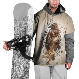Накидка на куртку 3D с принтом Птица в Рязани, 100% полиэстер |  | myparrots | орел | перья | птицы | сокол | хищная