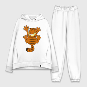 Женский костюм хлопок Oversize с принтом гарфилд в Рязани,  |  | гарфилд garfield кот киса рыжий гарф лазанья