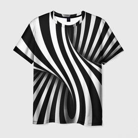 Мужская футболка 3D с принтом Оптические иллюзии в Рязани, 100% полиэфир | прямой крой, круглый вырез горловины, длина до линии бедер | глюк | иллюзия | мем | оптика | орнамент | узор