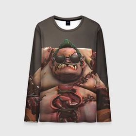 Мужской лонгслив 3D с принтом Pudge в Рязани, 100% полиэстер | длинные рукава, круглый вырез горловины, полуприлегающий силуэт | dota 2 | game | pudge | дота | игры | персонаж