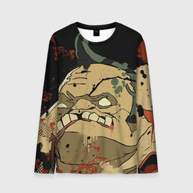 Мужской лонгслив 3D с принтом Pudge в Рязани, 100% полиэстер | длинные рукава, круглый вырез горловины, полуприлегающий силуэт | dota 2 | game | pudge | дота | игры | персонаж