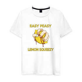 Мужская футболка хлопок с принтом EASY PEASY в Рязани, 100% хлопок | прямой крой, круглый вырез горловины, длина до линии бедер, слегка спущенное плечо. | counter strike | cs | cs go | global offensive