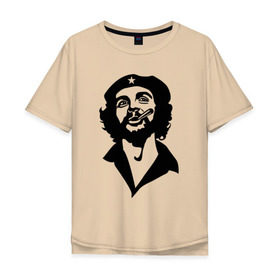 Мужская футболка хлопок Oversize с принтом Че Гевара в Рязани, 100% хлопок | свободный крой, круглый ворот, “спинка” длиннее передней части | che | cuba | гевара | куба | латиноамериканский революционер | че | чегевара