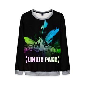 Мужской свитшот 3D с принтом Linkin Park в Рязани, 100% полиэстер с мягким внутренним слоем | круглый вырез горловины, мягкая резинка на манжетах и поясе, свободная посадка по фигуре | linkin park | rock | линкин парк | рок