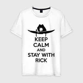 Мужская футболка хлопок с принтом The Walking Dead в Рязани, 100% хлопок | прямой крой, круглый вырез горловины, длина до линии бедер, слегка спущенное плечо. | зомби