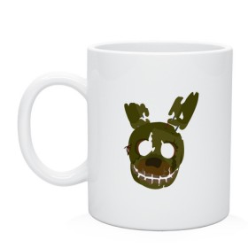 Кружка с принтом FNaF Springtrap в Рязани, керамика | объем — 330 мл, диаметр — 80 мм. Принт наносится на бока кружки, можно сделать два разных изображения | fnaf | фнаф