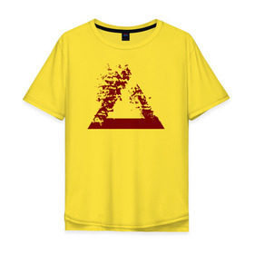 Мужская футболка хлопок Oversize с принтом Witcher Igni sign в Рязани, 100% хлопок | свободный крой, круглый ворот, “спинка” длиннее передней части | 