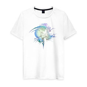 Мужская футболка хлопок с принтом final fantasy xiii logo в Рязани, 100% хлопок | прямой крой, круглый вырез горловины, длина до линии бедер, слегка спущенное плечо. | final fantasy xiii logo финальная фантазия