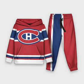 Детский костюм 3D (с толстовкой) с принтом Montreal Canadiens в Рязани,  |  | hockey | montreal canadien | nhl | нхл | спорт | хоккей