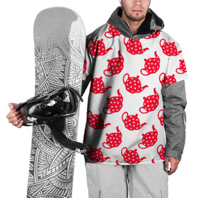 Накидка на куртку 3D с принтом Чайники в Рязани, 100% полиэстер |  | Тематика изображения на принте: горошек | орнамент. | чайники