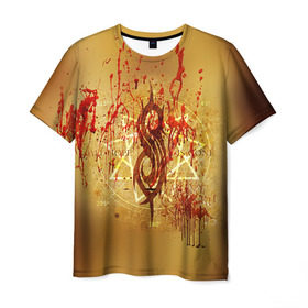 Мужская футболка 3D с принтом Slipknot в Рязани, 100% полиэфир | прямой крой, круглый вырез горловины, длина до линии бедер | deth | rock | slipknot | мрак | рок | слипнот