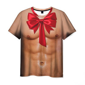 Мужская футболка 3D с принтом Твой подарок в Рязани, 100% полиэфир | прямой крой, круглый вырез горловины, длина до линии бедер | body | man body
подарок | бант | голое тело | идеальное | мужское тело | подарок жене | подарок мужу | пресс | спорт | тело | торс
