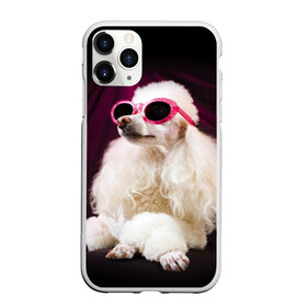 Чехол для iPhone 11 Pro Max матовый с принтом Пудель в очках в Рязани, Силикон |  | Тематика изображения на принте: животное | порода | пудель в очках | собака