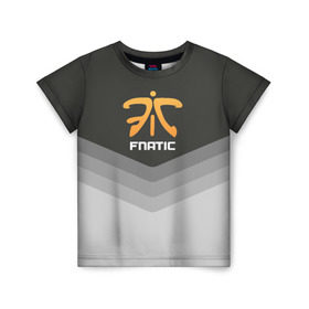 Детская футболка 3D с принтом fnatic в Рязани, 100% гипоаллергенный полиэфир | прямой крой, круглый вырез горловины, длина до линии бедер, чуть спущенное плечо, ткань немного тянется | fnatic