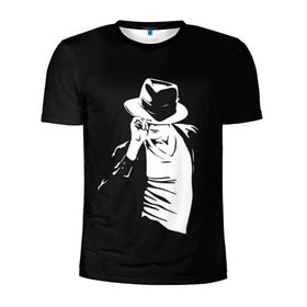 Мужская футболка 3D спортивная с принтом Michael Jackson в Рязани, 100% полиэстер с улучшенными характеристиками | приталенный силуэт, круглая горловина, широкие плечи, сужается к линии бедра | майкл джексон